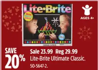 Canadian Tire Lite-brite ultimate classic offer