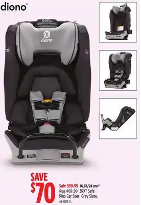 Canadian Tire Diono 3rxt safe plus car seat, grey slate offer