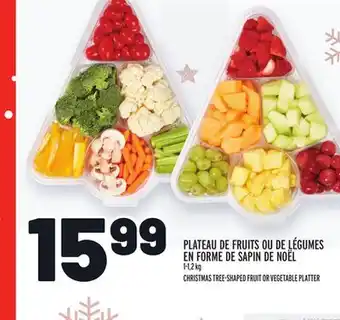 Metro Plateau de fruits ou de légumes en forme de sapin de noël | christmas tree-shaped fruit or vegetable platter offer