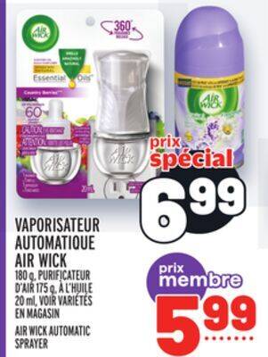 Metro Vaporisateur automatique air wick | air wick automatic sprayer offer