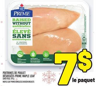 Metro Poitrines de poulet désossées prime maple leaf | maple leaf prime boneless chicken breasts offer