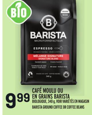 Metro Café moulu ou en grains barista | barista ground coffee or coffee beans offer
