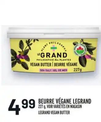 Metro Beurre végane legrand | legrand vegan butter offer