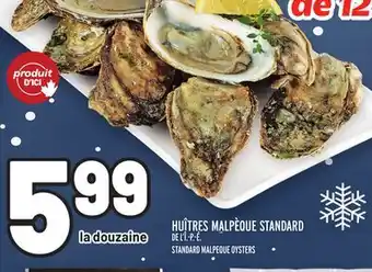 Metro Huîtres malpèque standard | standard malpeque oysters offer