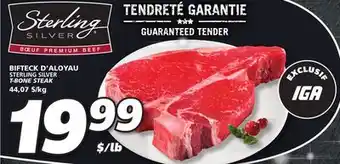 IGA Sterling silver t-bone steak offer