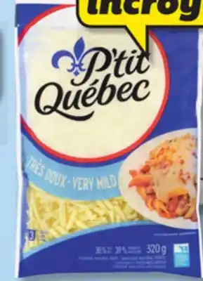 IGA P'tit québec shredded cheese offer
