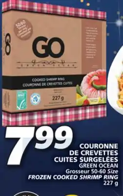 IGA Green ocean frozen cooked shrimp ring offer