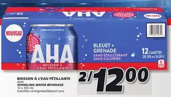 IGA Aha sparkling water beverage offer