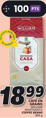 IGA William spartivento coffee beans offer