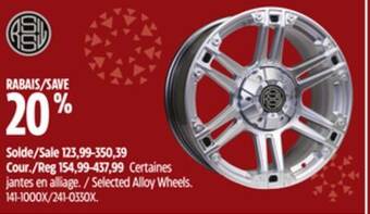 Canadian Tire Selected rssw alloy wheels offer