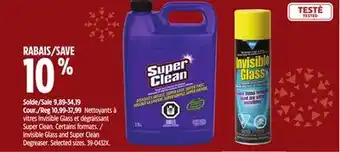 Canadian Tire Invisible glass and super clean degreaser offer