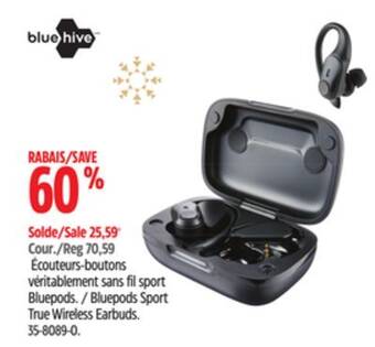 Canadian Tire Bluehive bluepods sport true wireless earbuds offer
