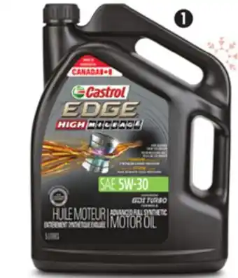 Canadian Tire Castrol edge high mileage full synthetic motor oil offer