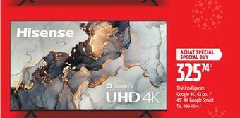 Canadian Tire Hisense 43 4k google smart tv offer