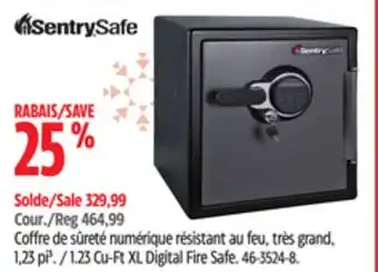 Canadian Tire Sentry 1.23 cu-ft xl digital fire safe offer