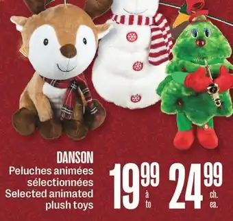 Jean Coutu Danson selected animated plush toys offer