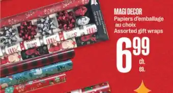 Jean Coutu Magi decor assorted gift wraps offer