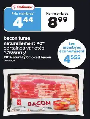 Provigo Bacon fumé naturellement pc, 375/500 g offer