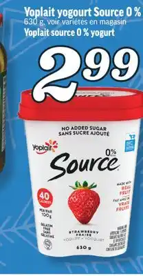 Marché Richelieu Yogourt source 0% yoplait | yoplait source 0% yogurt offer
