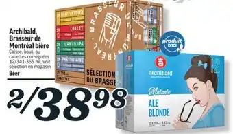 Marché Richelieu Bière archibald, brasseur de montréal | beer offer