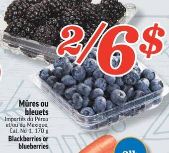 Marché Richelieu Mûres ou bleuets | blackberries or blueberries offer