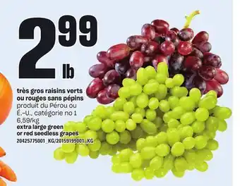 Provigo Très gros raisins verts ou rouges sans pépins offer