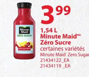 Provigo Minute maid zéro sucre, 1,54 l offer