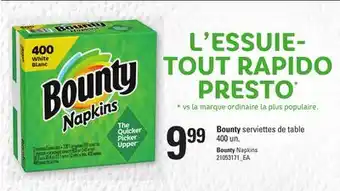 Provigo Bounty serviettes de table, 400 un offer
