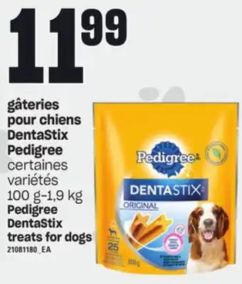 Provigo Gâteries pour chiens dentastix pedigree, 100 g-1,9 kg offer