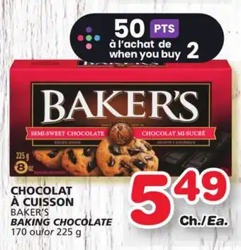 Marches Tradition Baker's baking chocolate offer