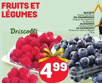 Marché Bonichoix Blueberries or raspberries offer