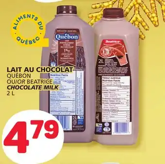 Marché Bonichoix Québon chocolate milk offer