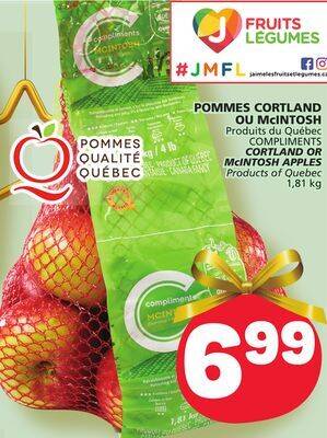Marché Bonichoix Compliments cortland or mcintosh apples offer