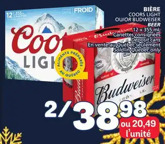 Marché Bonichoix Budweiser beer offer