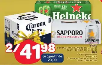 Marché Bonichoix Corona extra, sapporo ,heineken beer offer
