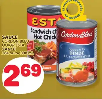 Marché Bonichoix Cordon bleu or esta sauce offer