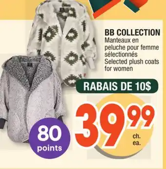 Jean Coutu Bb collection selected plush coats for women offer
