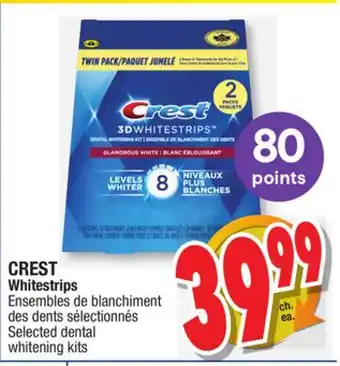 Jean Coutu Crest whitestrips selected dental whitening kits offer