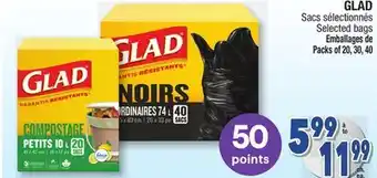 Jean Coutu Glad selected bags offer