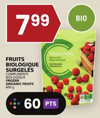 Rachelle-Bery Grocery Compliments frozen organic fruits offer