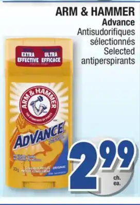 Jean Coutu Arm & hammer advance selected antiperspirants offer