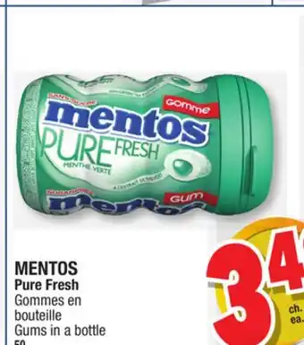 Jean Coutu Mentos pure fresh gums in a bottle offer