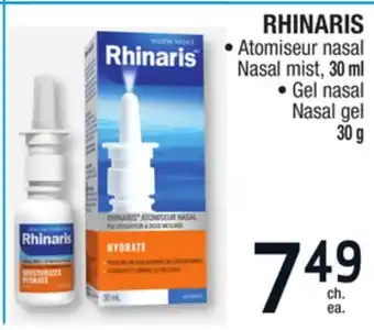 Jean Coutu Rhinaris nasal mist, nasal gel offer