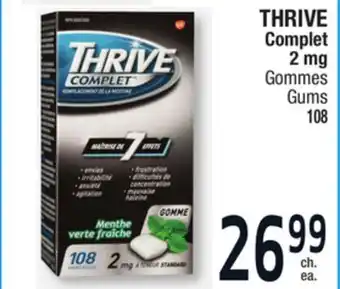 Jean Coutu Thrive complet 2 mg gums offer