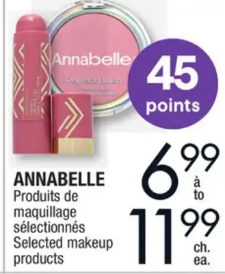 Jean Coutu Annabelle selected makeup products offer