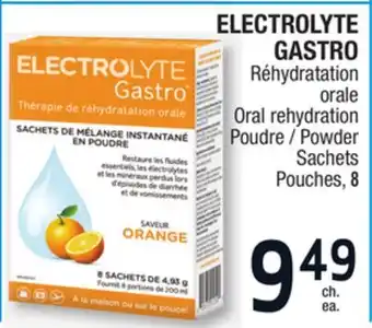 Jean Coutu Electrolyte gastro oral rehydration powder sachets offer