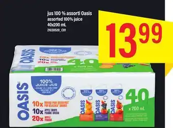 Maxi Jus 100% assorti oasis, 40x200 ml offer