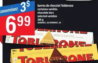 Maxi Barres de chocolat toblerone 360 g offer