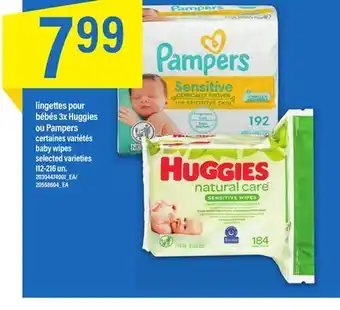 Maxi Lingettes pour bébés 3x huggies ou pampers 112-216 un offer