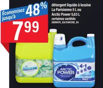 Maxi Détergent liquide à lessive la parisienne 5 l ou arctic power 5,63 l offer